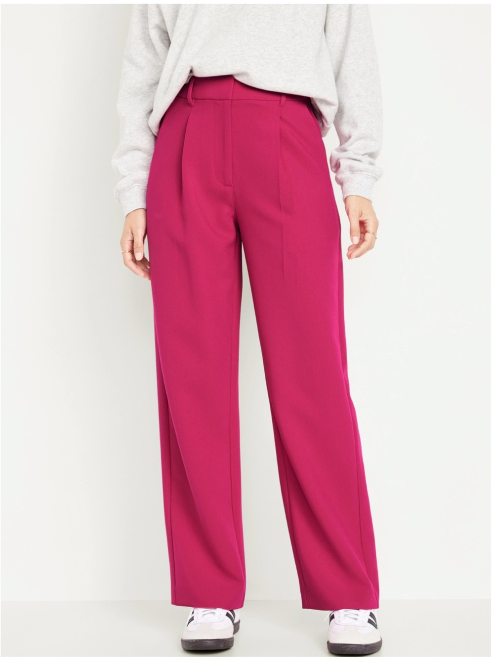 Old Navy Wide-Leg High-Waist Pants in Fuchsia